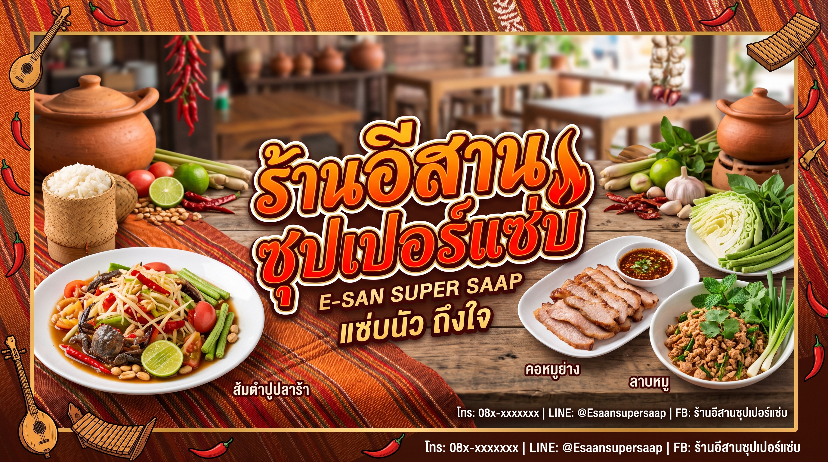ร้านอีสานซุปเปอร์แซ่บ